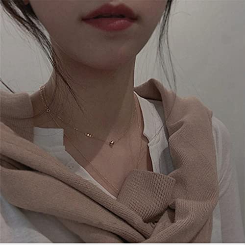 Collier de chaîne de clavicule avec petit pendentif pour femmes