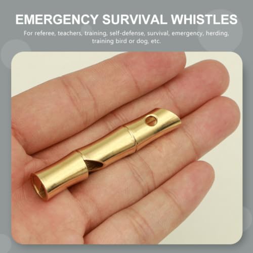 2 silbatos de emergencia de latón portátiles en pack miniatura 5