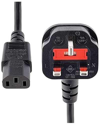 Computer power cable UK type 1.5 meter, 18AWG, BS 1363 to C13, 10A 250V, Black Replacement AC Power Cord,Power Supply Cable, cattle lead, TV/Monitor Power Cable-gauranteed quality