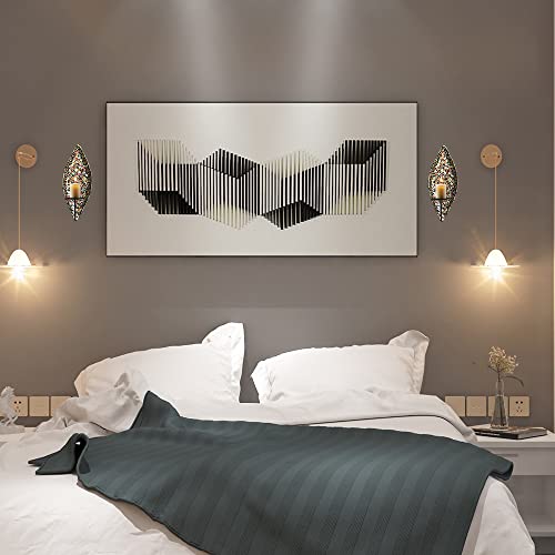 Decorshore Bella Palacio” Glass Mosaic & Metal Wall Mounted Decorative Candle Holder Wall Sconce, Set Of 2, Large Size 18 In. Light Weight Wall Decor (Gemstone Rainbow) #TOP1