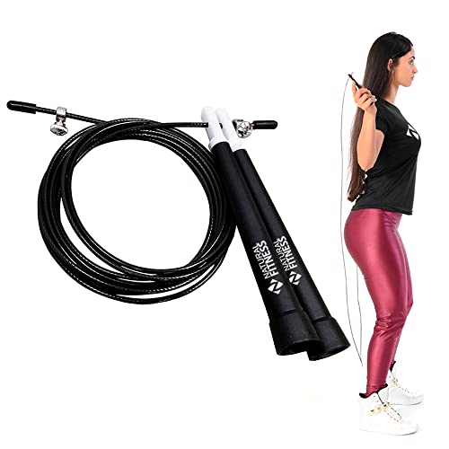 Corda de Pular de CrossFit Speed Rope Cabo de Aço Com Giro