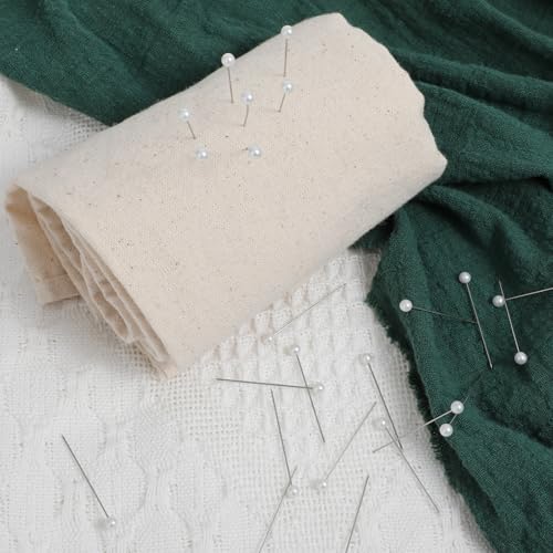 100PCS Corsage Pins Faux Pearl Pins Map Pin Fixed Sewing Pin Sewing Marker Needle for Crafting Maker Jewelry DIY Craft Wedding Flower Decorations (1.4× 0.15 Inches)(White) - Thumbnail 4