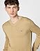 Lacoste Men's Monochrome Cotton V-Neck Sweater, Viennese, X-Large