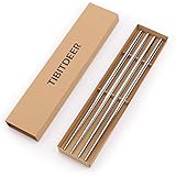 Tibitdeer Titanium Chopsticks, 2 Pairs 9 Inch Reusable Dishwasher Safe Lightweight Chopsticks,...
