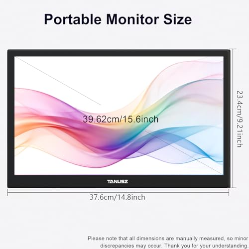 Image of PJGCWB 15.6 inch Portable Monitor 1366 * 768 HD USB-C HDMI Second External Monitor for Laptop,PC,Mac Phone,PS,Xbox,Swich,IPS Ultra-Thin Zero Frame Gaming Display(Inches, 15.6)