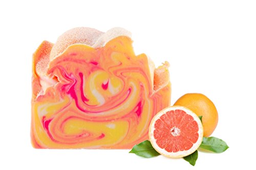 Yuzu Fizz Bar Soap - Fresh, tart, effervescent Japanese citrus with overtones of pink grapefruit and mandarin orange. Hints of nectarine, apricot, mango, watermelon and strawberry.