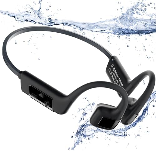 Casque Audio étanche IP68 Pour Nageurs - Prise 3.5mm, écouteurs Intra-auriculaires, Noir