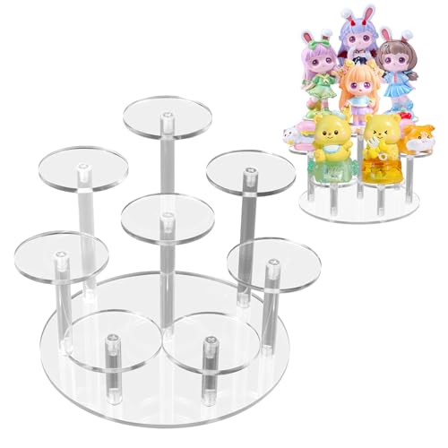 Présentoir en Acrylique Transparent, Presentoir Parfum Support, pour Figures Cupcake Parfum Dessert Vernis à Ongles Épices Objets de Collection Bijoux...