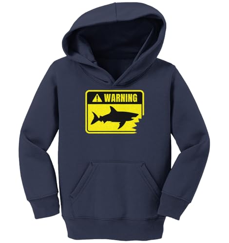 Haase Unlimited Shark Warning Sign - Dangerous Toddler/Youth Fleece Hoodie