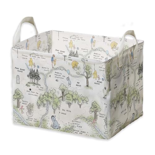 ZsaTuiy Winnie Nursery Baby Stuff Winnie Storage Basket Winnie Nursery Storage Baske Storage Basket With A Waterproof PE Coating Storage Baskets Suitable For Bathroom and Bedroom