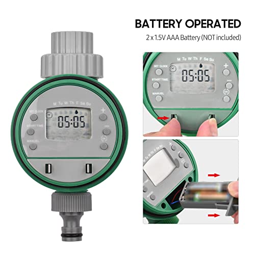 Lepmerk Sprinkler Timer,Digital Automatic Water Timer For Garden Hose Programmable,Automatic/Manual Watering Mode, Abs Interfacefor Lawn Farmland Courtyard Greenhouse #TOP2