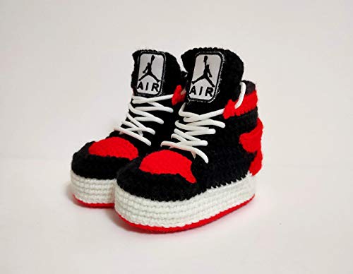 Baby Crochet Sneakers, Custom Newborn Sneakers Shoes, Baby Crib Natural Soft Slippers, Baby Shower Best Gift, Toddler Non-Slip Sole Home Shoes