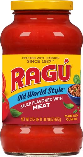 Image of Ragu Old World Style Sauce Flavored with Meat, Made with Olive Oil, Perfect for Italian Style Meals at Home, 24 OZ (Pack of 4)