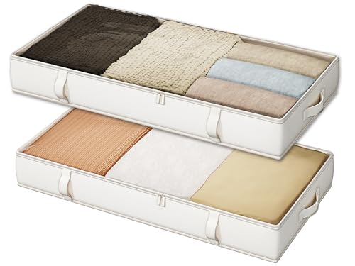 Vailando Under Bed Storage Containers, Underbed Storage Bins with 6
