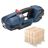 Electric Strapping Tool with LCD Screen, 2x4000mAh Battery High-Speed Portable Baler for 0.512-0.63 inch PP/PET Straps,900-3200N