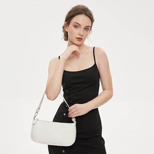 image for Aucuu Women's Shoulder 90s Classic Clutch Retro Crocodile Pattern Unde