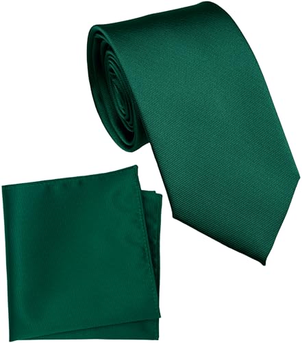 Image of Classic Tie and Pocket Square Set for Men, 3.2-Inch Standard Width