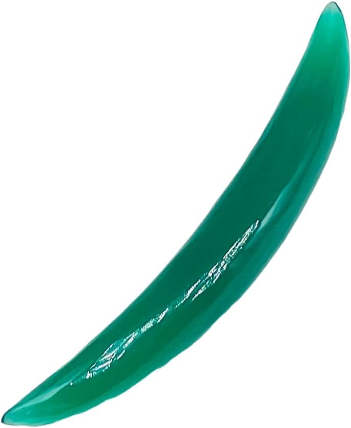 Uni Craft Natural Green Onyx Septum Piercing Curved Tusk, 12g to 1/2in, Custom Sizing Available