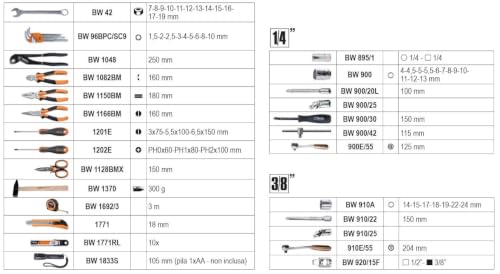 Mallette de 128 outils Beta BW 2054E-128 pour maintenance - 6