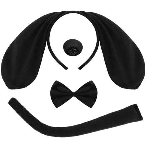 Mototo 4-Piece Black Dog Costume Set