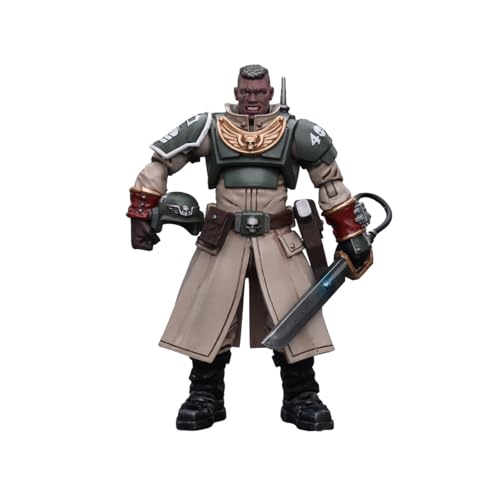 Warhammer Collectibles: 1/18 Scale Astra Militarum Cadian Command Squad Commander with Power Sword