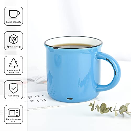 Cailide 15 Oz Ceramic Campfire Coffee Mugs For Coffee, Tea, Cocoa, Milk, Multi-Color Set Of 4 #TOP4