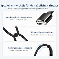 RUXELY USB A Stecker auf Buchse VerlängerungKabel mit Ein-/Ausschalter 1M – Ansicht 3