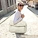 G4Free Expandable Duffle Bag for Travel Weekender Overnight Carry On Tote Duffel Bags for Men Women (Beige)