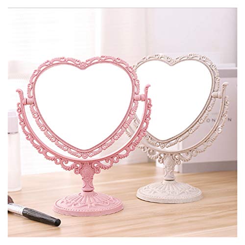 Espejo de maquillaje compacto en forma de corazón miniatura 4