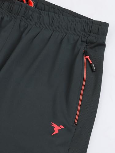 Image of TECHNOSPORT Mens Polyester Slim Fit Activewear Track Pant with SPF50+ for Running, Workout Wear Antimicrobial & Quick Dry
