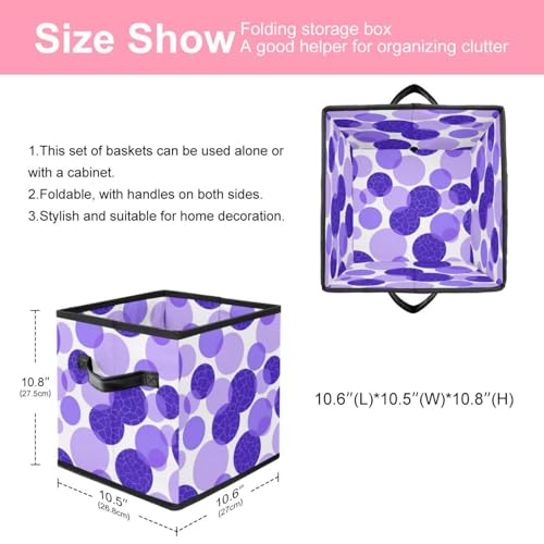 Étagères durables ordonnées grâce au panier de rangement pliable violet