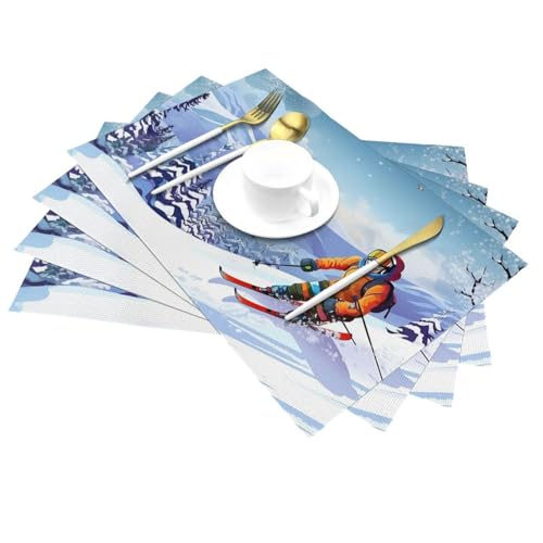 Sets de table tissés en PVC au design texturé élégant pour réception - 4