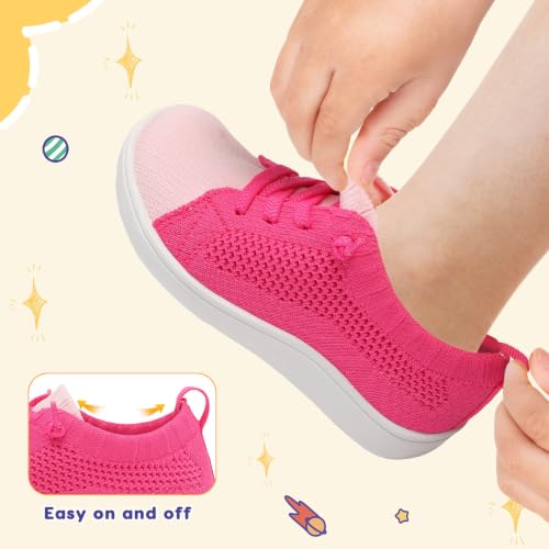 Image of LeIsfIt Toddler Shoes Girls Boys Wide Shoes Kids Zero Drop Minimalist Sneakers Barefoot Slip on Tennis Sneakers