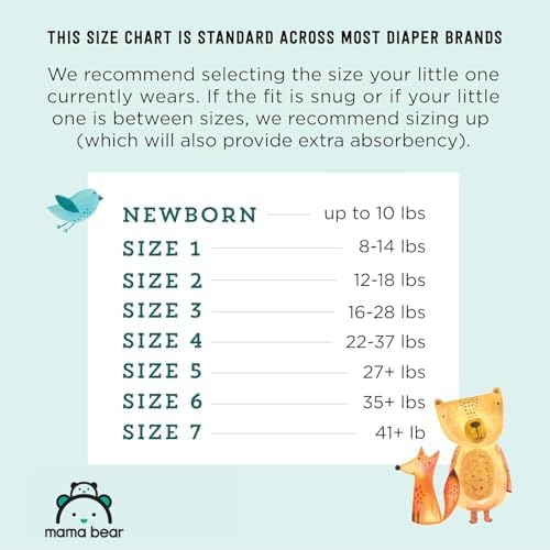 Amazon Brand - Mama Bear Gentle Touch Baby Diapers, Formulated without Fragrance, Size 4, 148 Count (4 packs of 37), with Skin Protection and Leak Protection - 4
