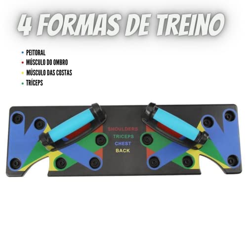 Prancha P/Flexão 9-1 Multifuncional Braço Bíceps Malhação