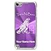 Case Compatible with iPod Touch 5th/6th/7th Generation, Barrel Racer Turn N Burn, Personalized Engraving Included (Purple)