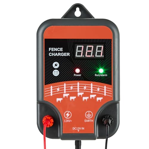 VEVOR Electric Fence Charger 10kV 3J AC/DC 1.86 Miles