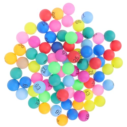 Boules de Bingo Numérotées 1 à 100 de 4 CM en Plastique Léger Multicolore
