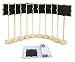 Mini Chalkboard Signs with Stand Set Erasable Wood Rectangle Message Board Signs Pack of 10 by MoArmor