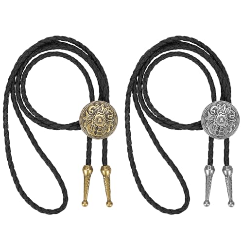 Image of Bolo Tie for Women Men, Western Bolo Tie Rodeo Cowgirl Cowboy Tie Bolo Ties Cowboy Accessories for Men Women