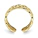 GLOW SPECTRA JEWELS Fashionable Beautiful Interlocked Infinity Toe Ring in 14K Yellow Gold Finish 925 Sterling Silver Gift for Womens