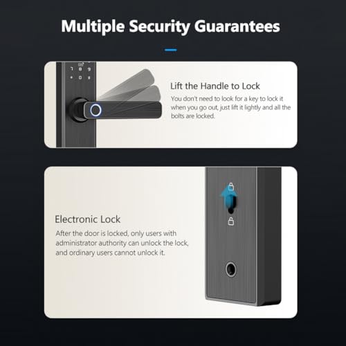 Tuya WiFi com impressão digital inteligente fechadura de porta com senha de bloqueio de cartão IC Fe