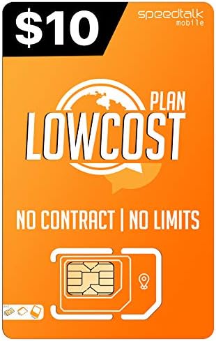 SpeedTalk Mobile Unlimited Text - 3 in 1 GSM SIM Card for Unlocked 5G 4G LTE Android iOS Smart Cellphones - 30 Days Phone Pan Service