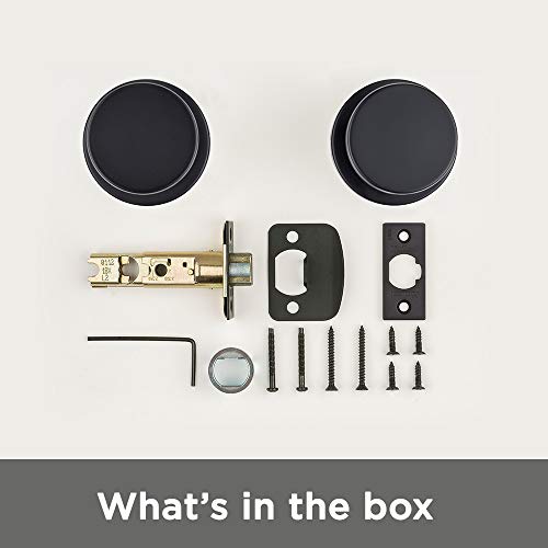 Kwikset 97200-892 Pismo Door Knob, Round, Matte Black #TOP4