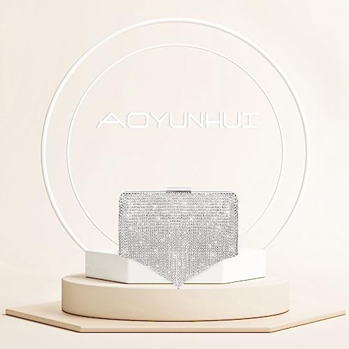 Aoyunhui Clutch Purses For Women Evening Crossbody Bags Rhinestone Bag For Women Wedding Prom Party Club Bling Bling Sparkling With Removable Chain Strap #TOP5