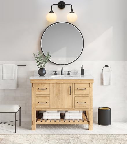 Image of Pathson 2-Lights Milky Globe Wall Sconce Light, Striped Glass Bathroom Wall Vanity Lamp for Mirror, Hardwired Vintage Wall Sconce Lighting for Wall Painting Living Room Bedroom Farmhouse