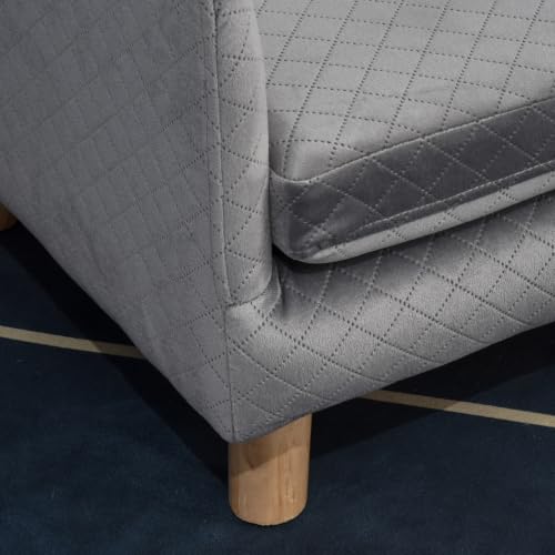 PawHut Hundesofa Erhöht, Rückenlehne, Kleine Hunde, 64x45x36 cm Dunkelgrau
