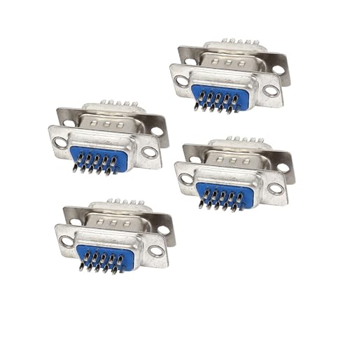 REPAIROCK DB15 15-Pin 3-Row Male to Female Connector VGA Cable Adapter 4sets Auto Replacement Parts