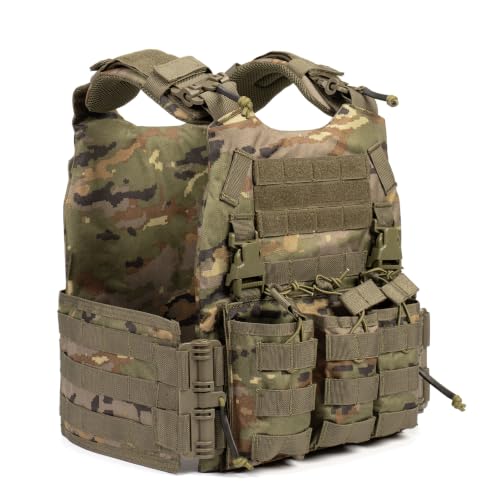 Chaleco táctico militar de camuflaje boscoso pixelado FCS-SW