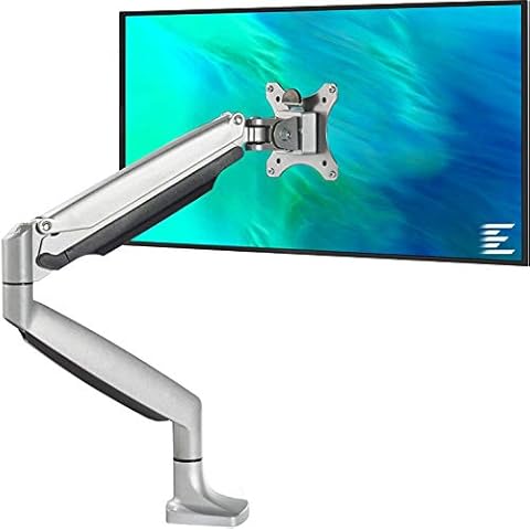 EleTab Single Monitor Arm Stand Full Motion Height Adjustable Monitor Desk Mount Fits for Computer Screen 13 to 34 inches, Hold up to 19.8 lbs Cover